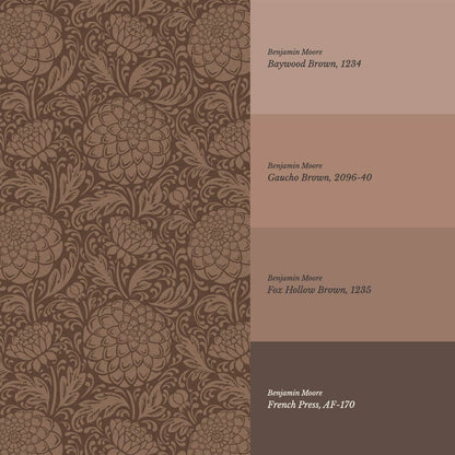 Aella Dahlia Garden Sedona Sand Wallpaper