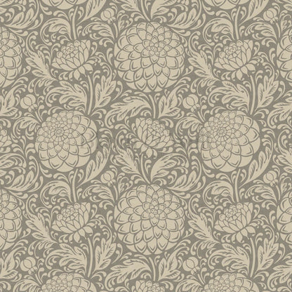 Aella Dahlia Garden Antique Stone Wallpaper