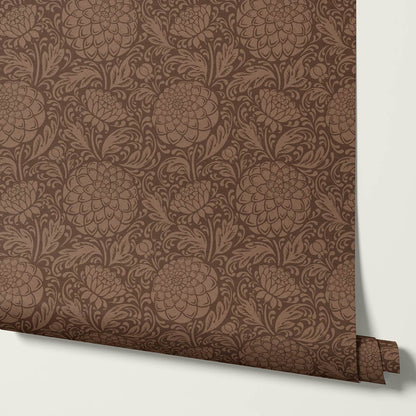 Aella Dahlia Garden Sedona Sand Wallpaper