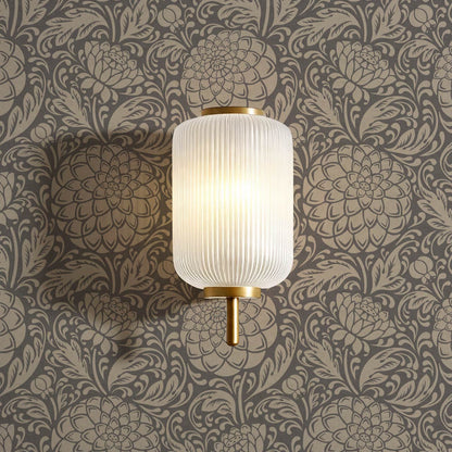 Aella Dahlia Garden Slate Grey Wallpaper