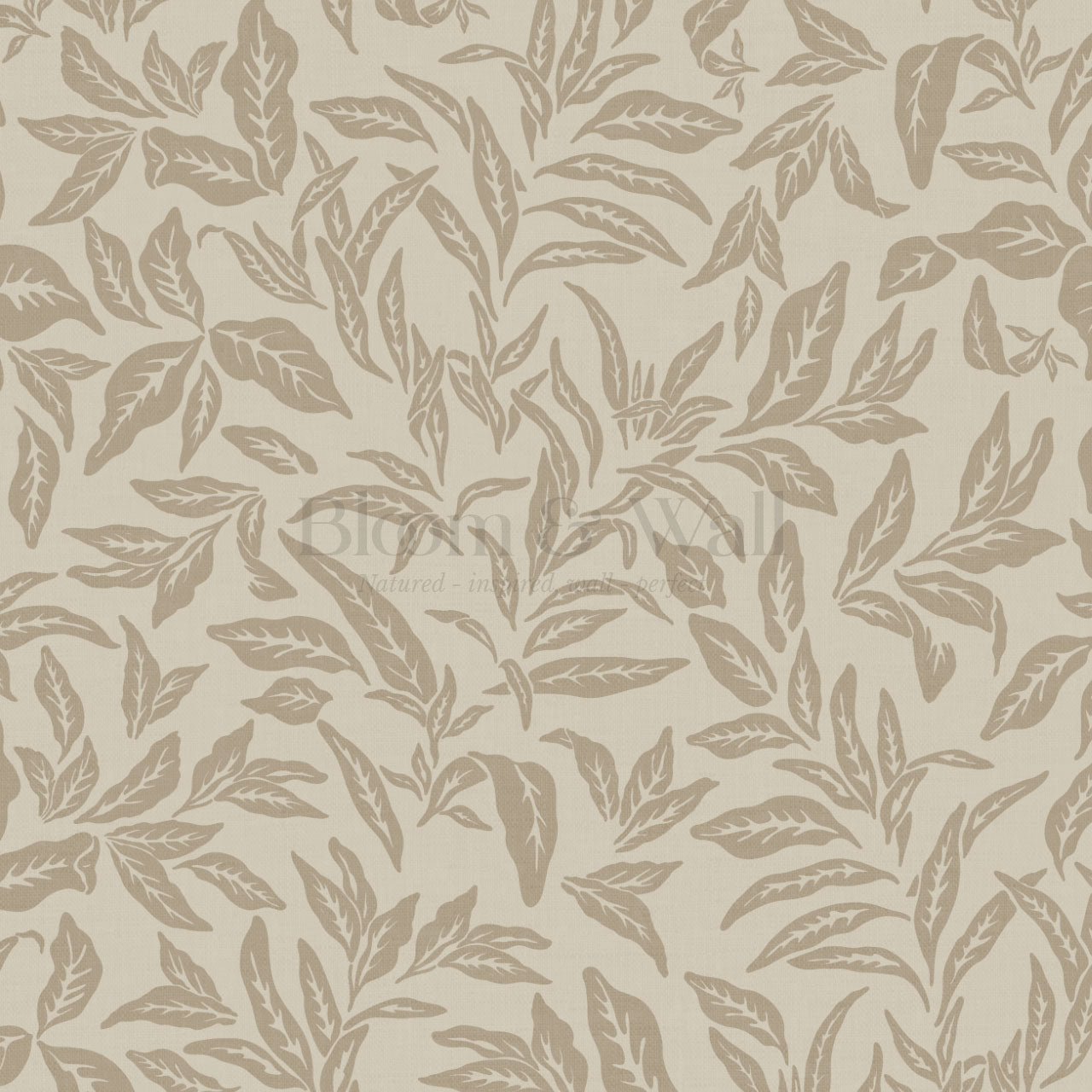Adelaide Stone Beige Botanical Leaves Wallpaper
