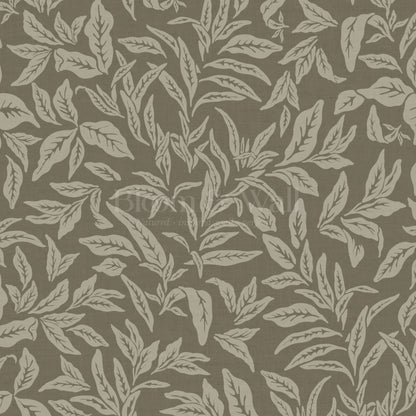 Adelaide Deep Olive Botanical Leaves Wallpaper