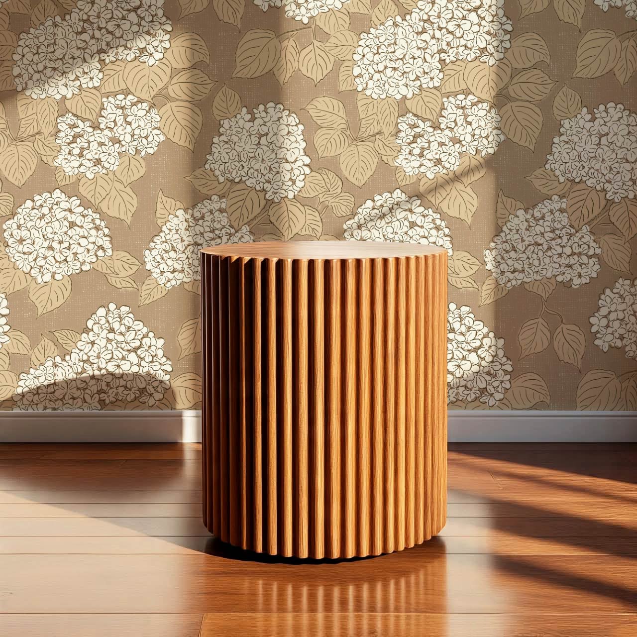 Jeny Vintage Hydrangea Earthy Ivory Wallpaper