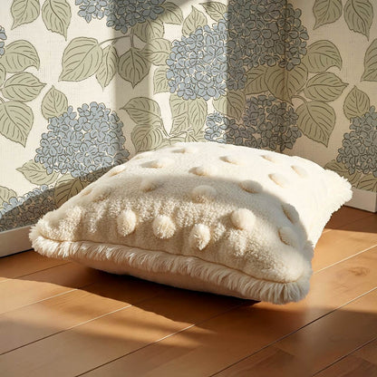 Jeny Vintage Hydrangea Ivory Blue Wallpaper