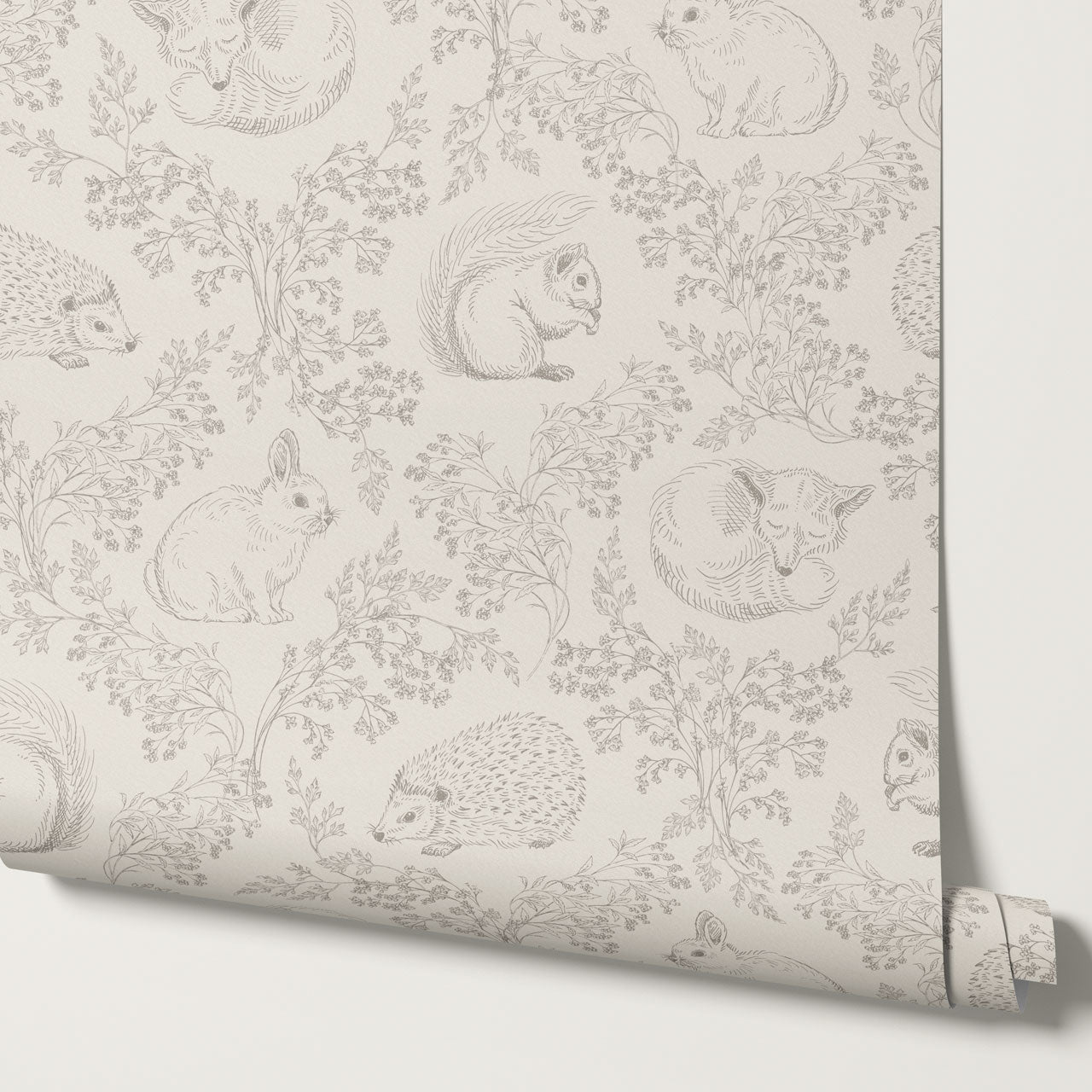 Ailani Woodland Mammals Neutral Beige Wallpaper