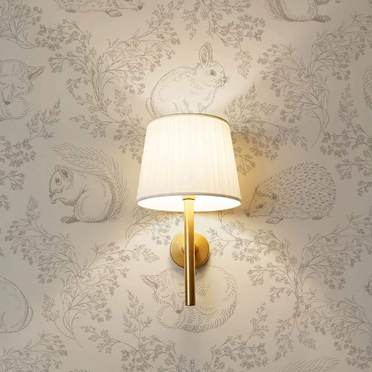 Ailani Woodland Mammals Neutral Beige Wallpaper
