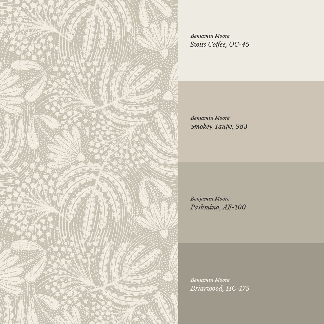 Aina Botanical Garden Taupe Wallpaper