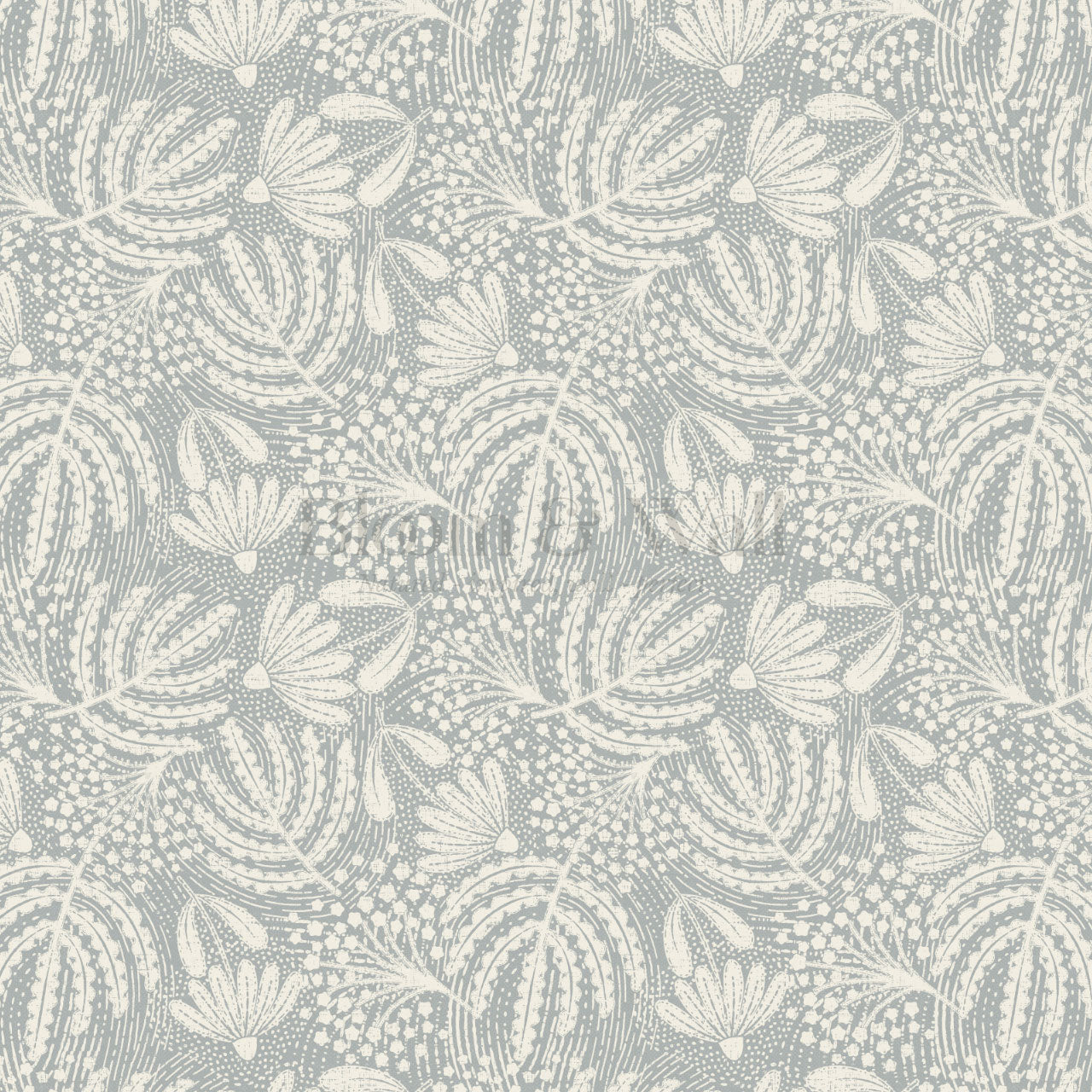 Aina Botanical Garden French Blue Wallpaper
