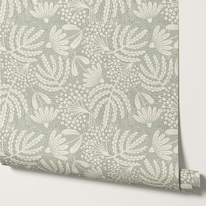 Aina Botanical Garden Sage Wallpaper