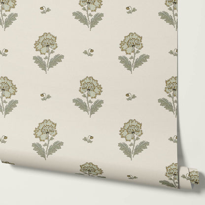 Ainara Flowers Jasmine White Wallpaper