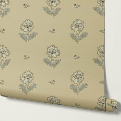 Ainara Flowers Stone Laurel Wallpaper