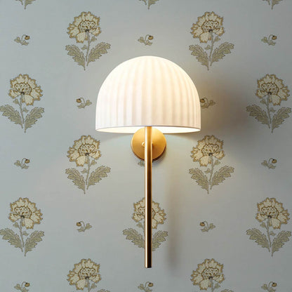Ainara Flowers Pale French Blue Wallpaper