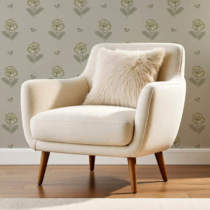 Ainara Flowers Portland Gray Wallpaper