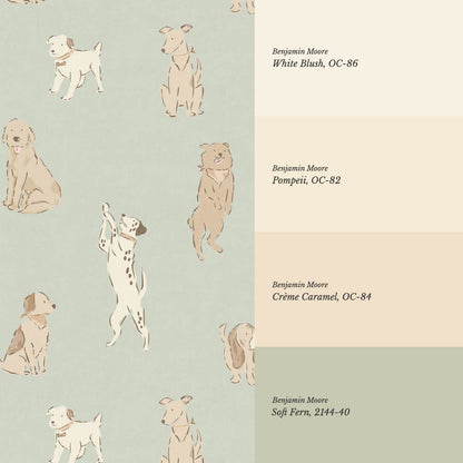 Aino Puppy Love Soft Fern Tan Wallpaper