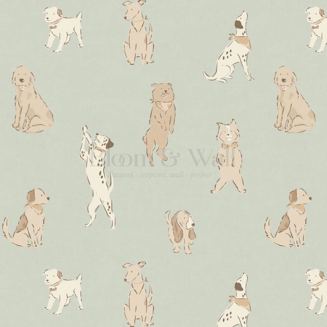 Aino Puppy Love Soft Fern Tan Wallpaper