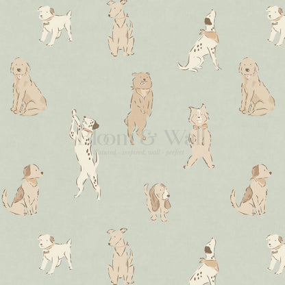 Aino Puppy Love Soft Fern Tan Wallpaper