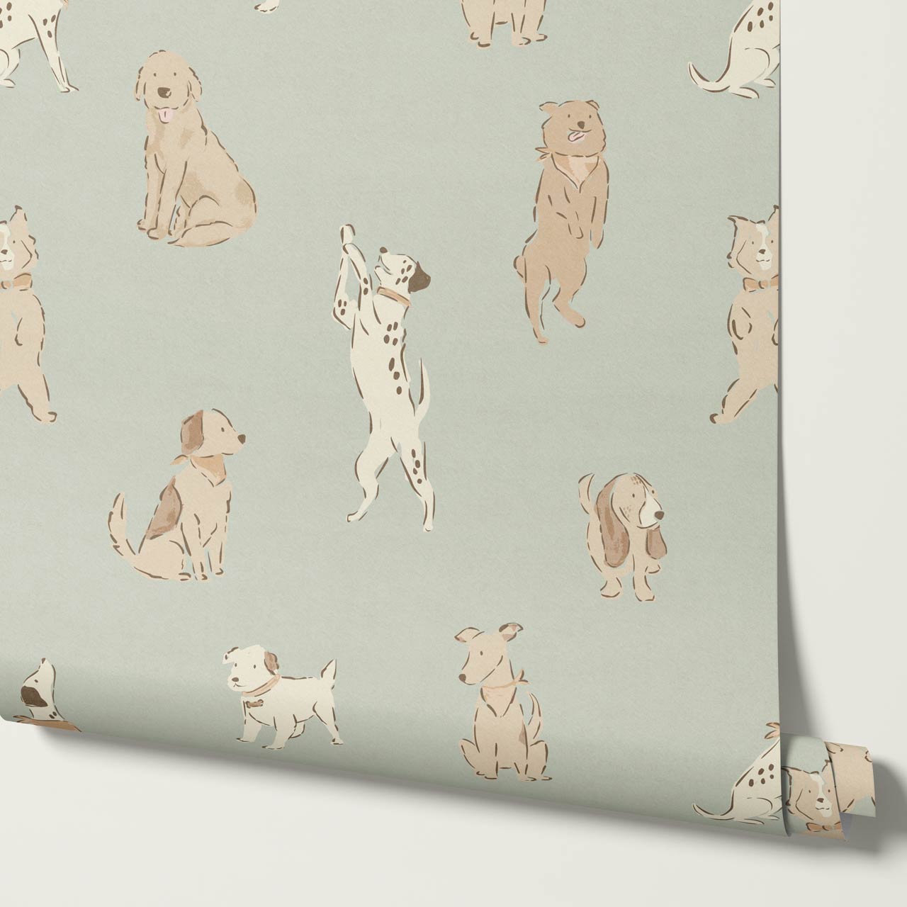 Aino Puppy Love Soft Fern Tan Wallpaper