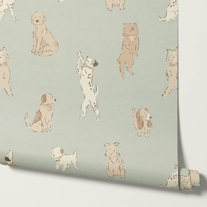 Aino Puppy Love Soft Fern Tan Wallpaper