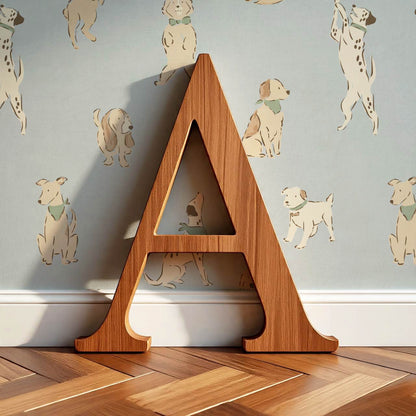 Aino Puppy Love Blue Beige Wallpaper