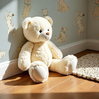 Aino Puppy Love Blue Beige Wallpaper