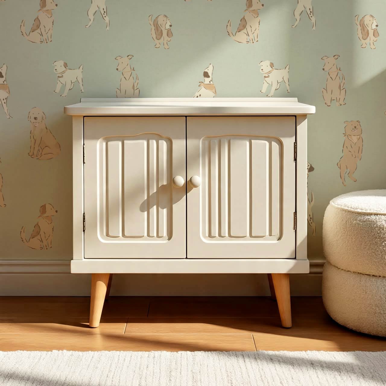 Aino Puppy Love Soft Fern Tan Wallpaper