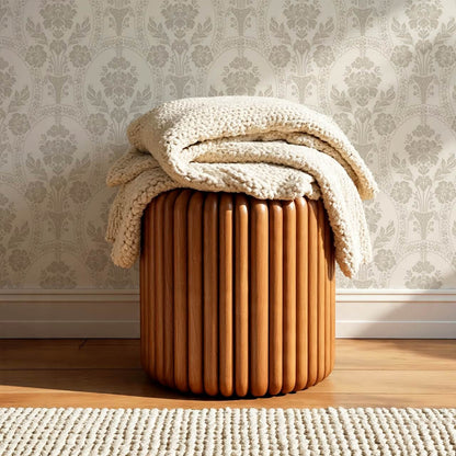 Alaia Preppy Regency Damask Cream Taupe Wallpaper
