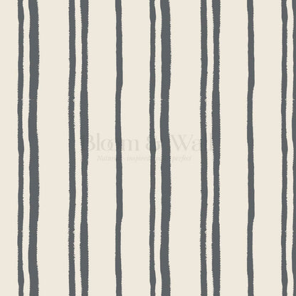 Alani Multi Stripes Slate Cream Wallpaper