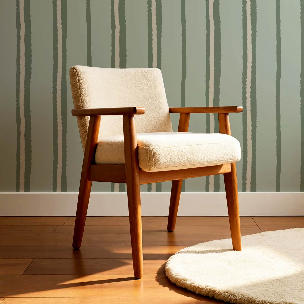 Alani Multi Stripes Sage Wallpaper