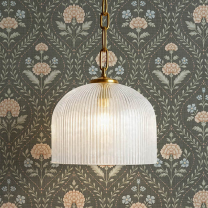 Alba Laurel Vines Deep Olive Clay Sky Wallpaper