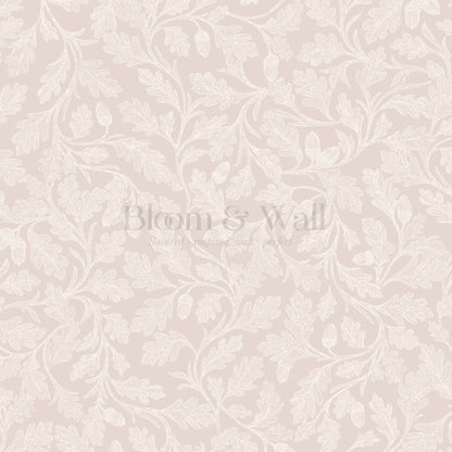 Alejandra Trailing Acorn Botanical Mauve Beige Wallpaper