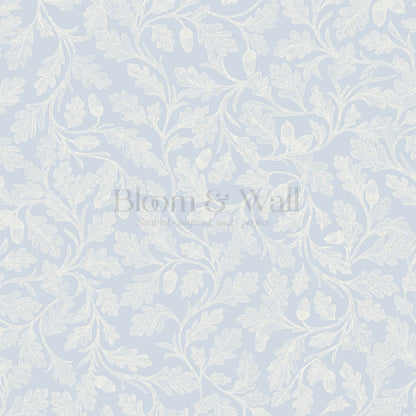 Alejandra Trailing Acorn Botanical Sky Cream Wallpaper