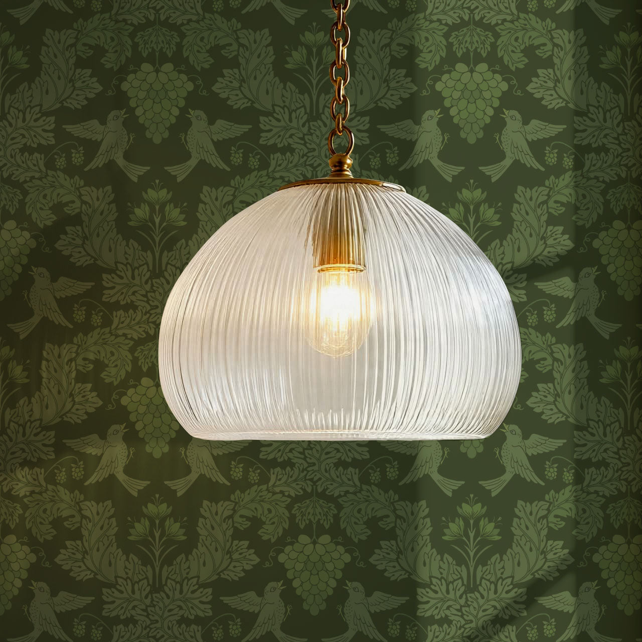 Alessandra Grape Damask Forest Wallpaper