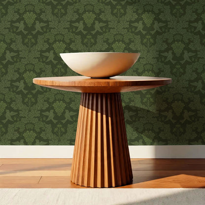 Alessandra Grape Damask Forest Wallpaper