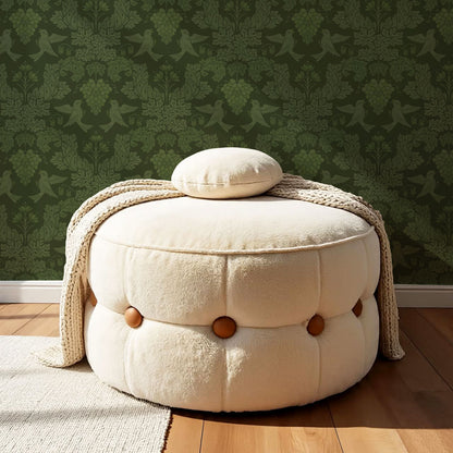 Alessandra Grape Damask Forest Wallpaper