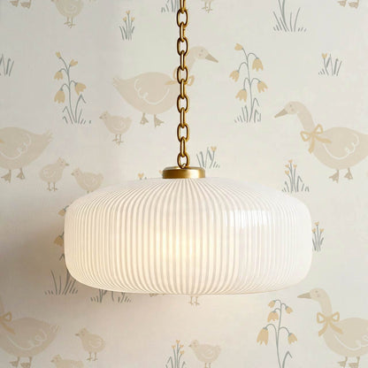 Alexandrine Duck Spring Meadows Beige Wallpaper