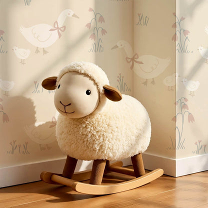 Alexandrine Duck Spring Meadows Cream Wallpaper