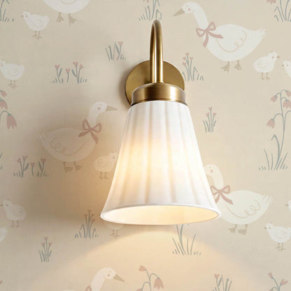 Alexandrine Duck Spring Meadows Cream Wallpaper