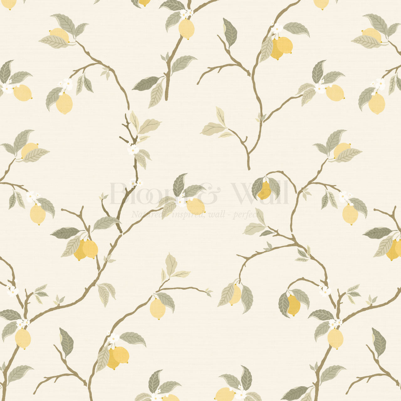 Alfani Lemon Vines Cream Wallpaper