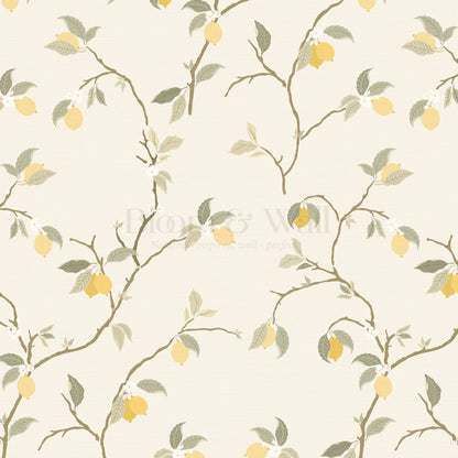 Alfani Lemon Vines Cream Wallpaper