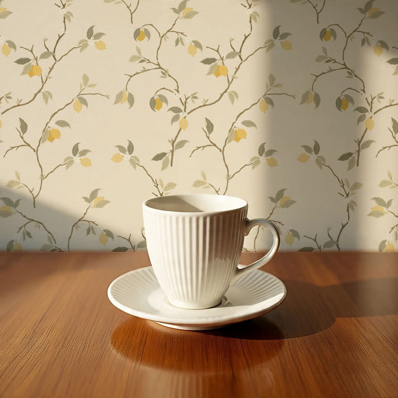 Alfani Lemon Vines Cream Wallpaper