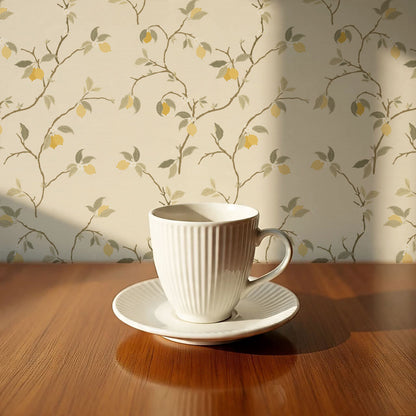 Alfani Lemon Vines Cream Wallpaper
