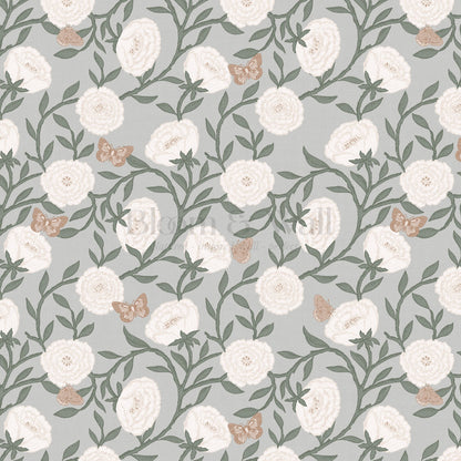 Alida Butterflies & Peonies Sky Wallpaper