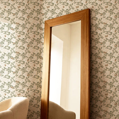 Alida Butterflies and Peonies Butter Wallpaper