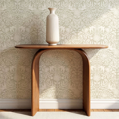 Alida Swallows & Roses Beige Wallpaper