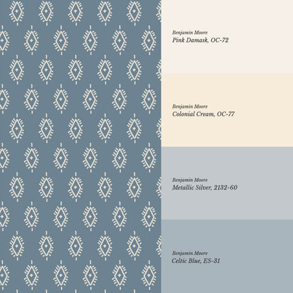 Allison Boho Diamond Denim Wallpaper