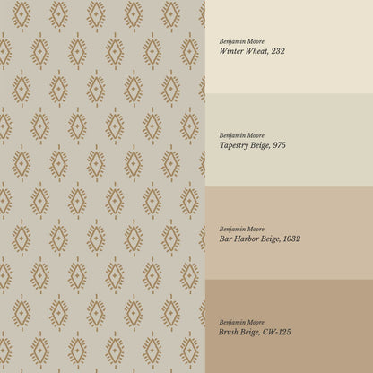 Allison Boho Diamond Linen Wallpaper