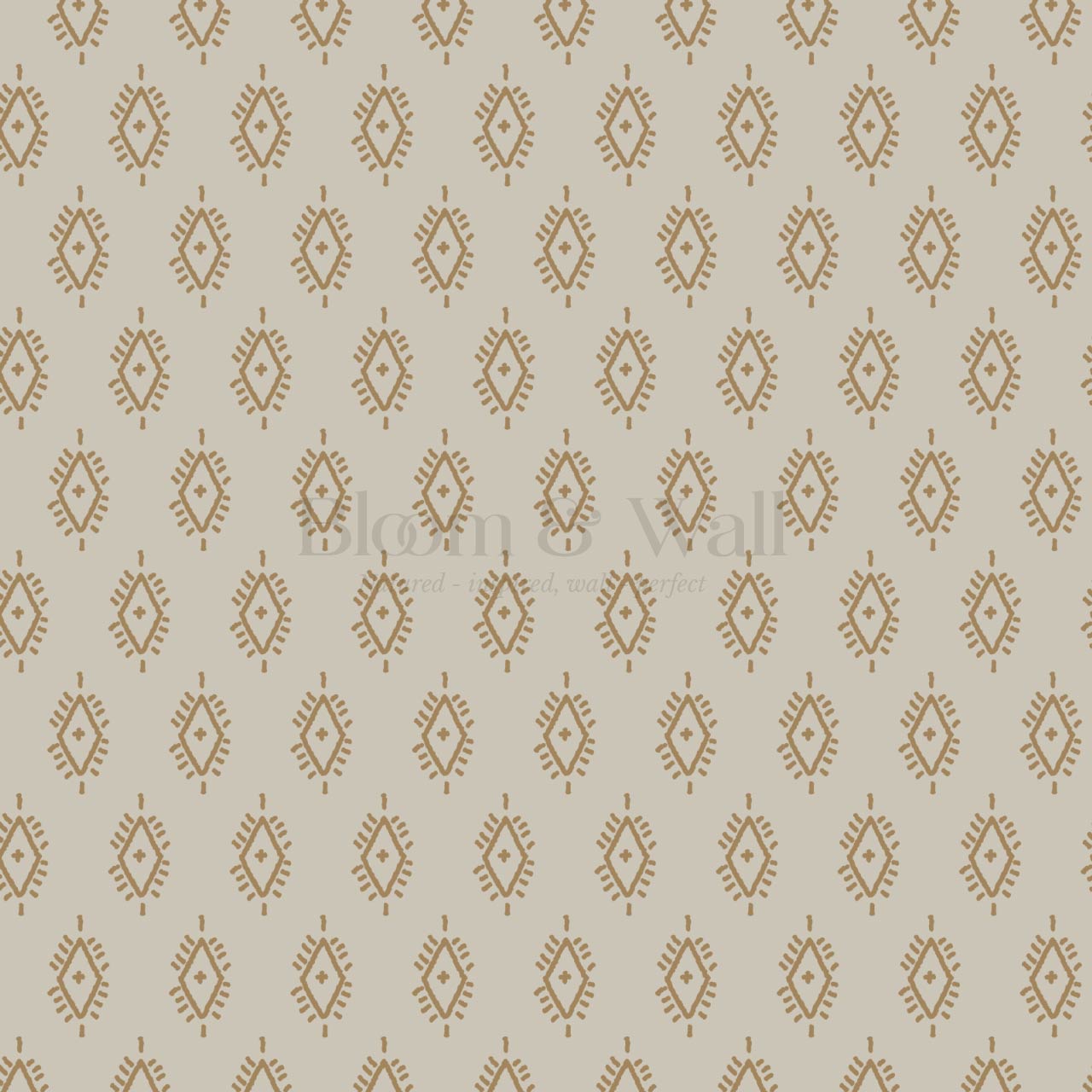 Allison Boho Diamond Linen Wallpaper