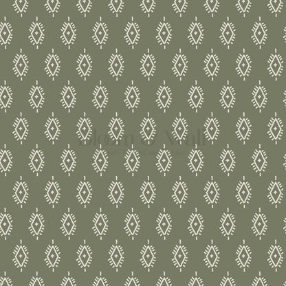Allison Boho Diamond Sage Wallpaper