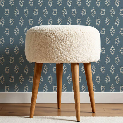 Allison Boho Diamond Denim Wallpaper