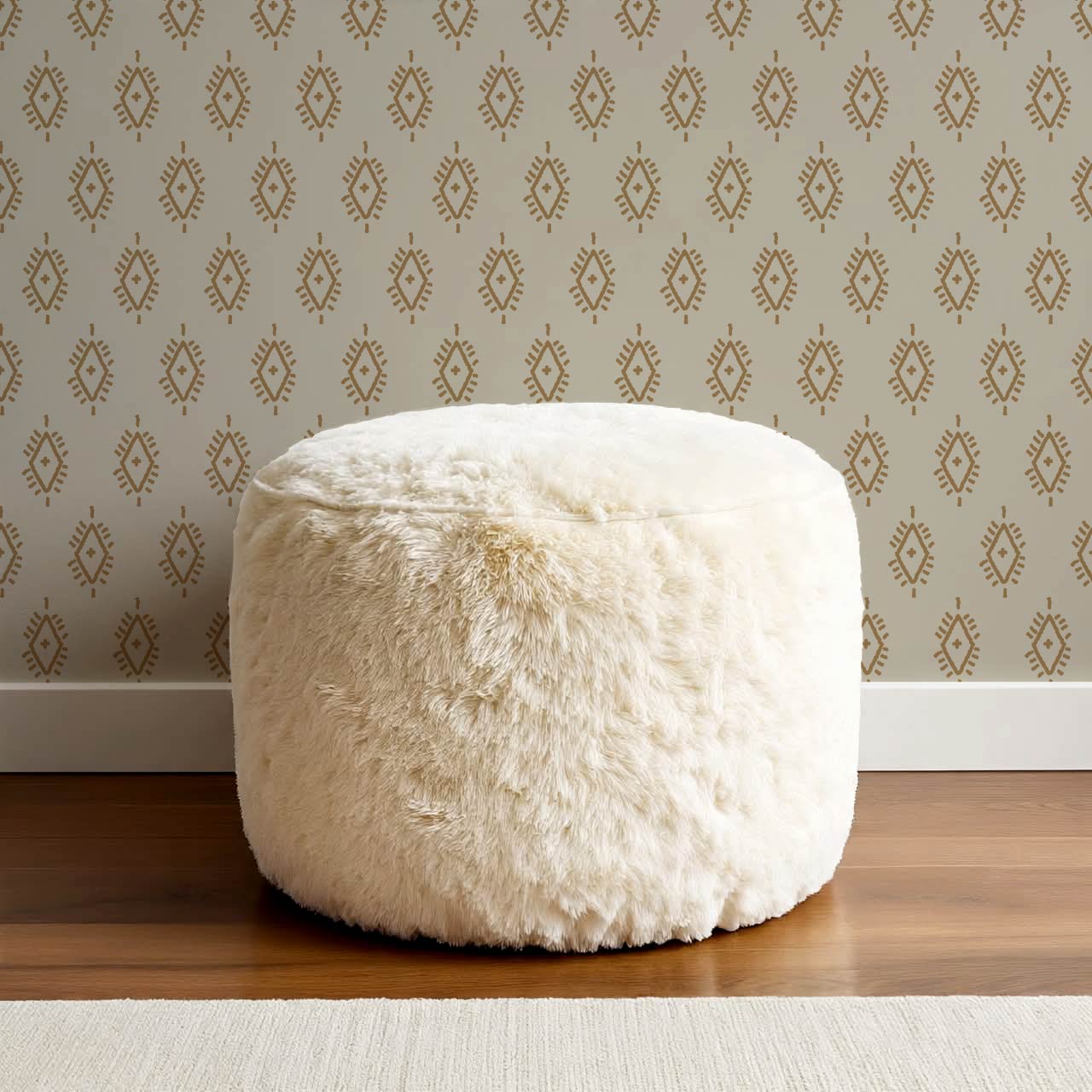 Allison Boho Diamond Linen Wallpaper